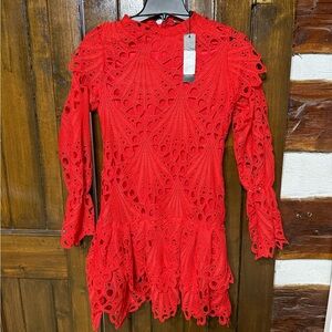 Beulah Style Red Mini dress